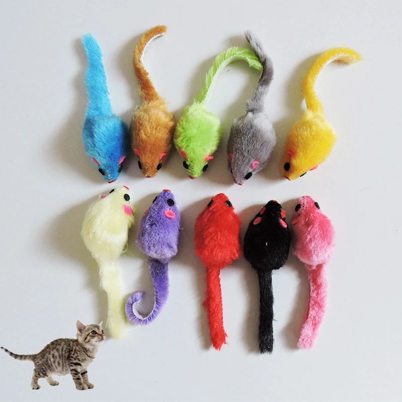 Plush Mouse Cat Toy Set
