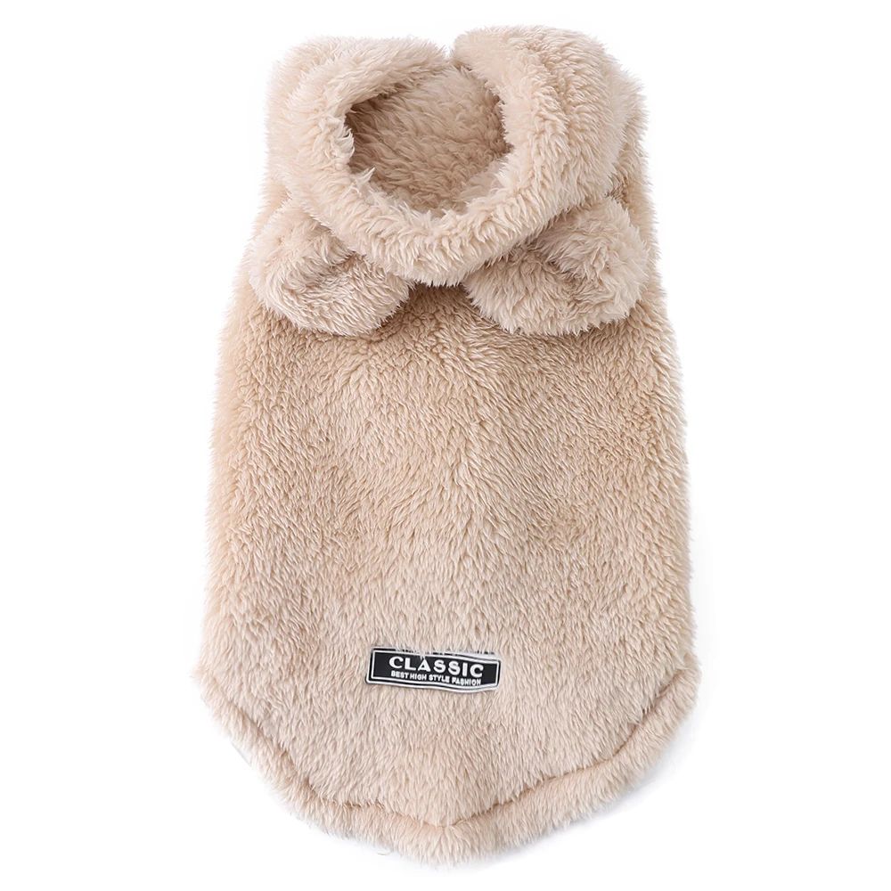 CozyPaws Winter Fleece Cat Sweater Hoodie for Cats and Small Dogs