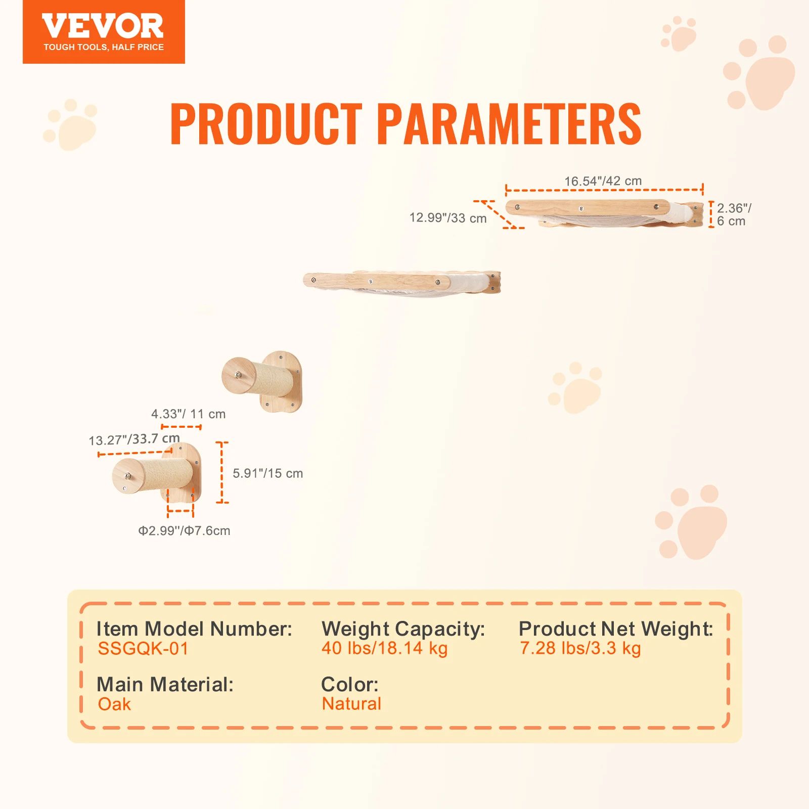 Premium Wall Mounted Cat Shelves and Climbing Perch Set