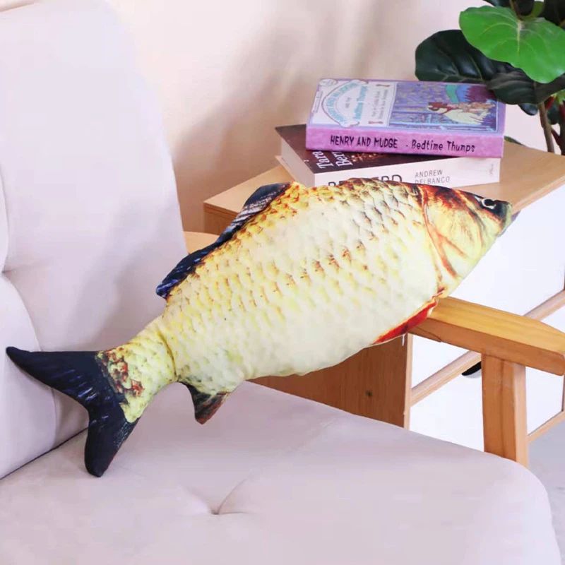 Realistic Catnip Fish Plush Toy for Cats