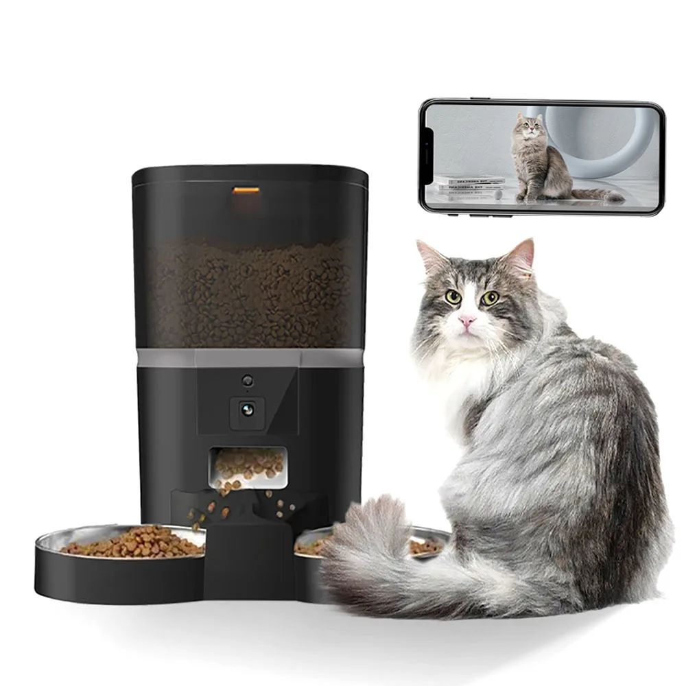 SmartView Automatic Pet Feeder With HD Camera 4L WiFi Cat And Dog Food Dispenser