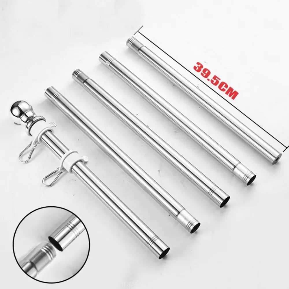 Portable Telescopic Flag Pole Wall Mount Banner Pole Kit