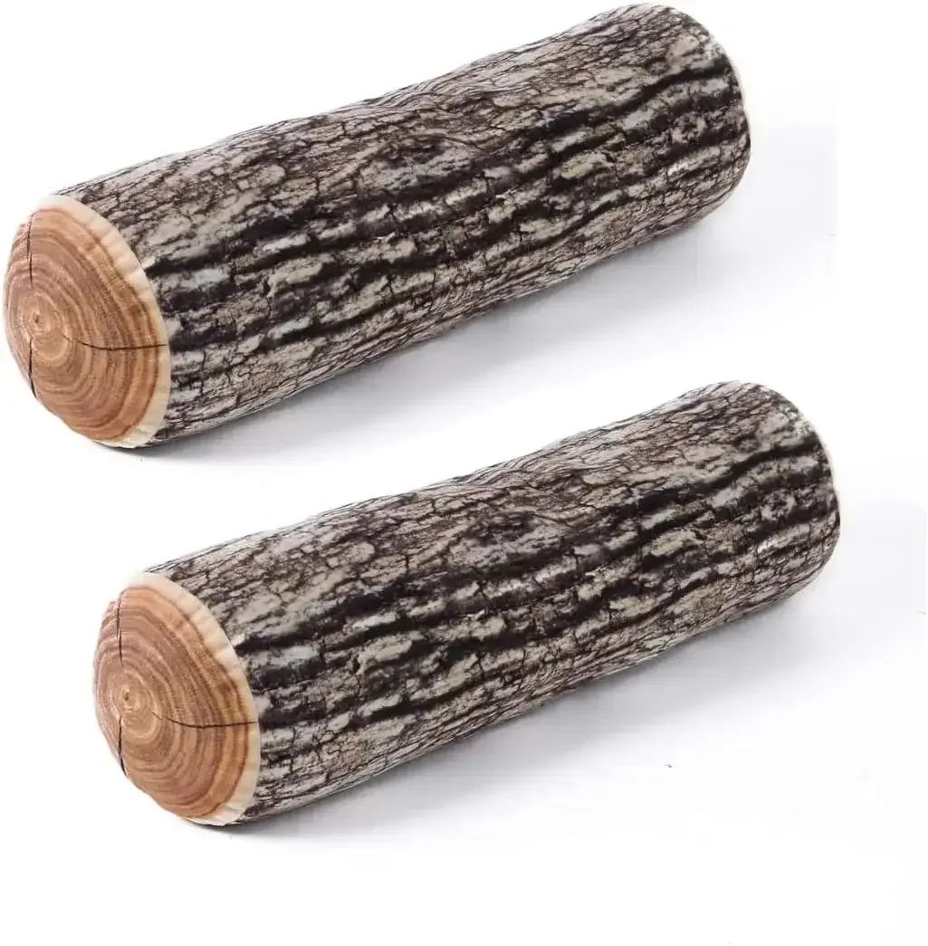 Log Throw Pillow Round Floor Cushion Decorative Plush Pillow