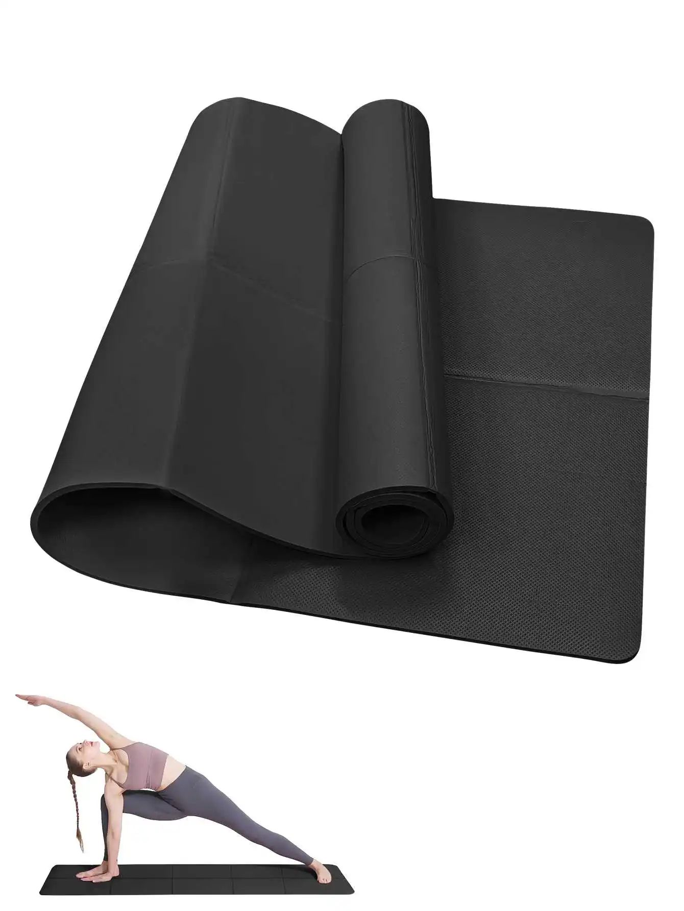 Non Slip Yoga Mat Pilates Exercise Mat Fitness Workout Mat