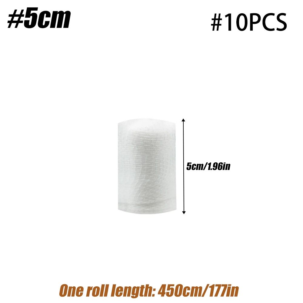 Gauze Bandage Rolls with Medical Tape 10 Pack Breathable Gauze Wrap for First Aid Wound Dressing and Everyday Care