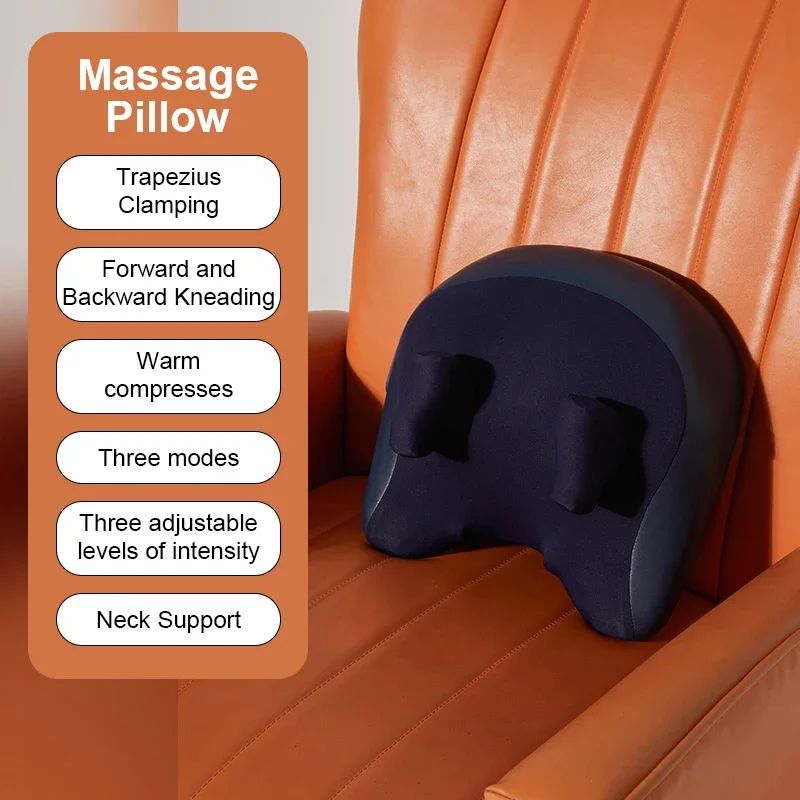 Wireless Shiatsu Massage Pillow with Heat for Neck and Back
