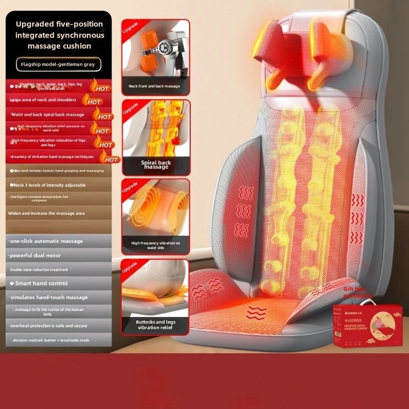 Heated Massage Seat Cushion with Shiatsu Neck Back and Waist Massager