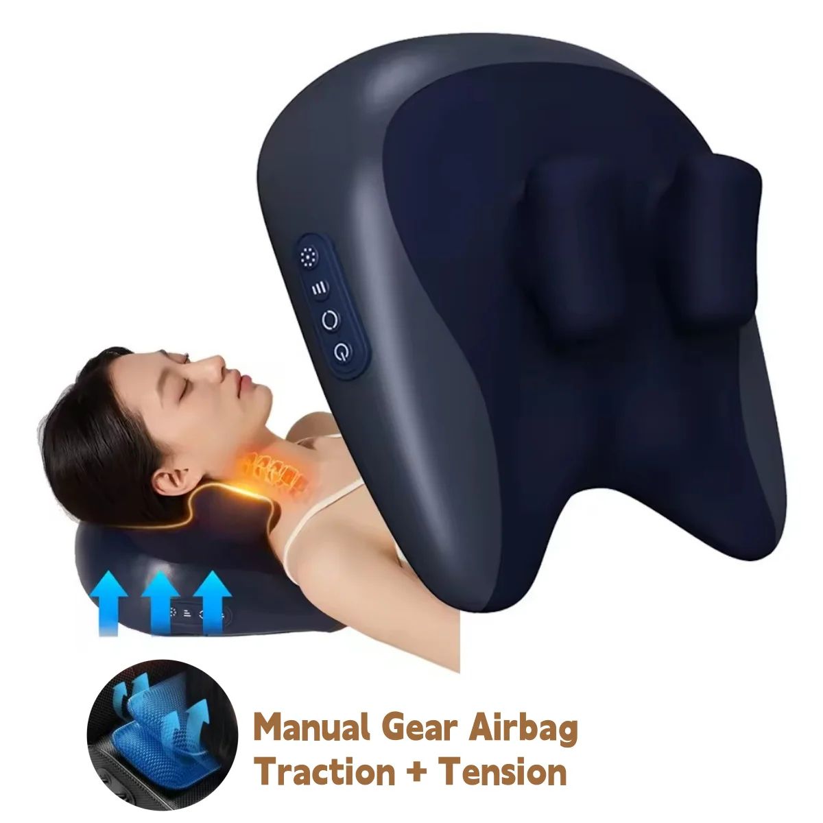 Wireless Shiatsu Massage Pillow with Heat Neck Back and Waist Massager
