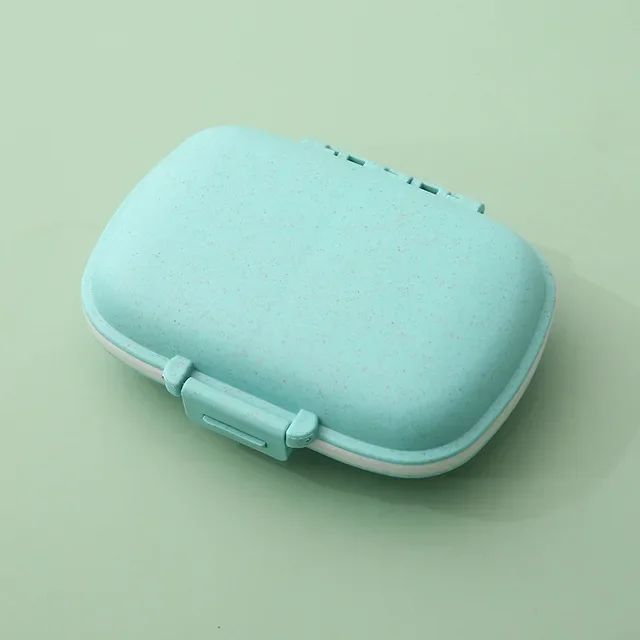 Portable Pill Organizer 8 Compartment Travel Medicine Storage Box
