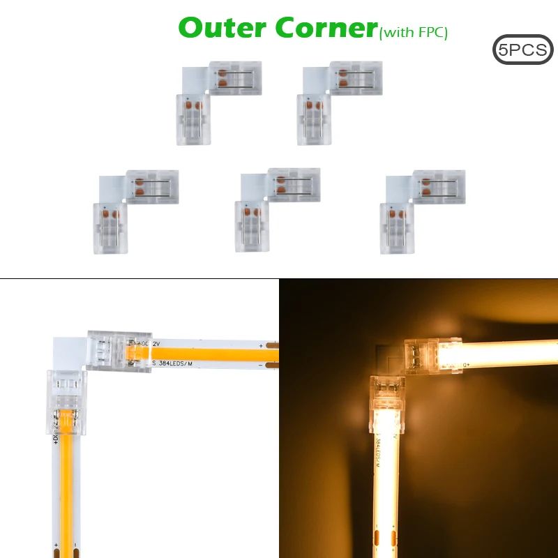 COB LED Strip Corner Connectors