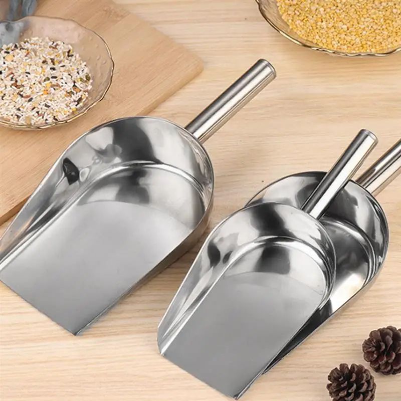 2 Piece Stainless Steel Food Scoop Set