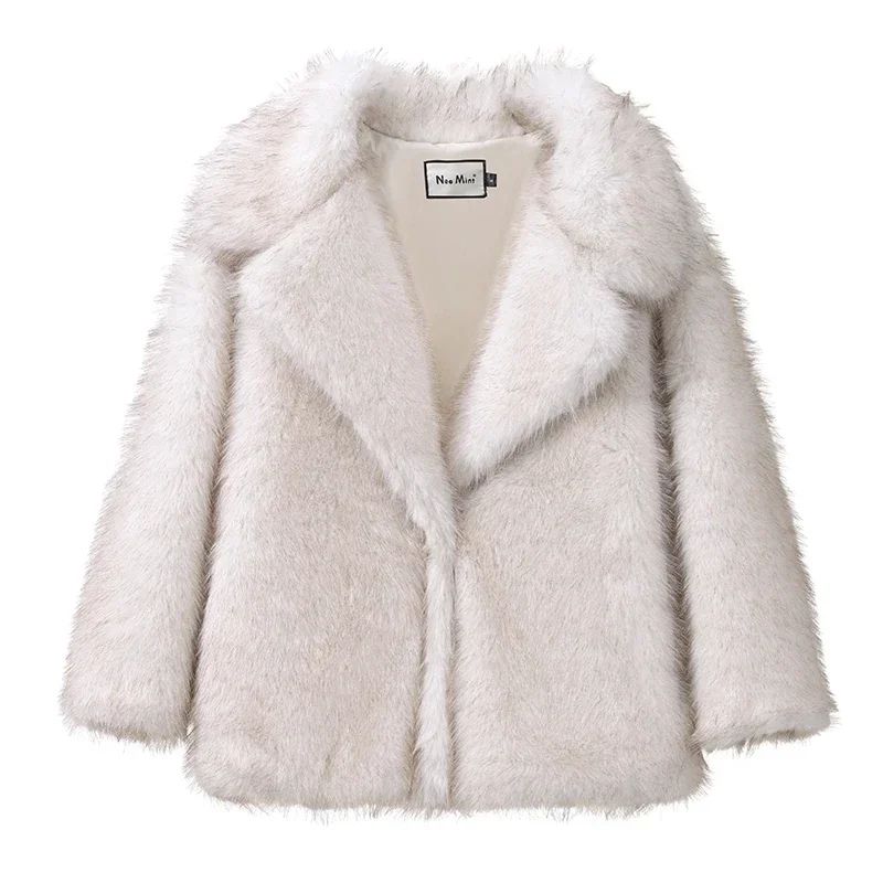 Women's Fluffy Faux Fox Fur Winter Coat