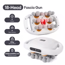 16-Head High-Frequency Percussion Massage Gun Deep Tissue Muscle Massager for Full-Body Relief