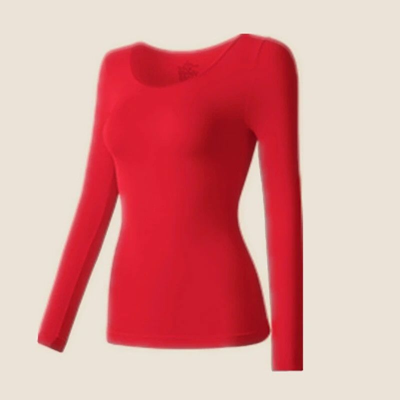 Women's Thermal Long Sleeve T-Shirt – Lightweight Winter Bottoming Shirt for Cold Weather Layering