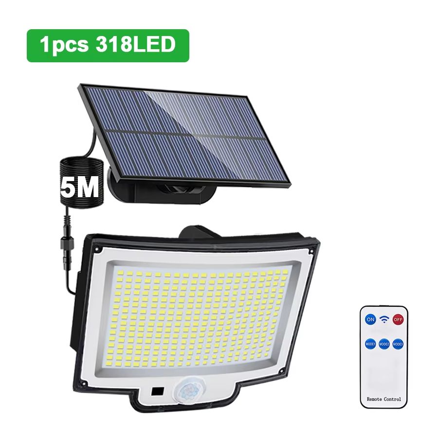Super Bright Solar Motion Sensor Outdoor Light – 328/348 LED Waterproof Wall Lamp with 3 Lighting Modes for Garden, Pati