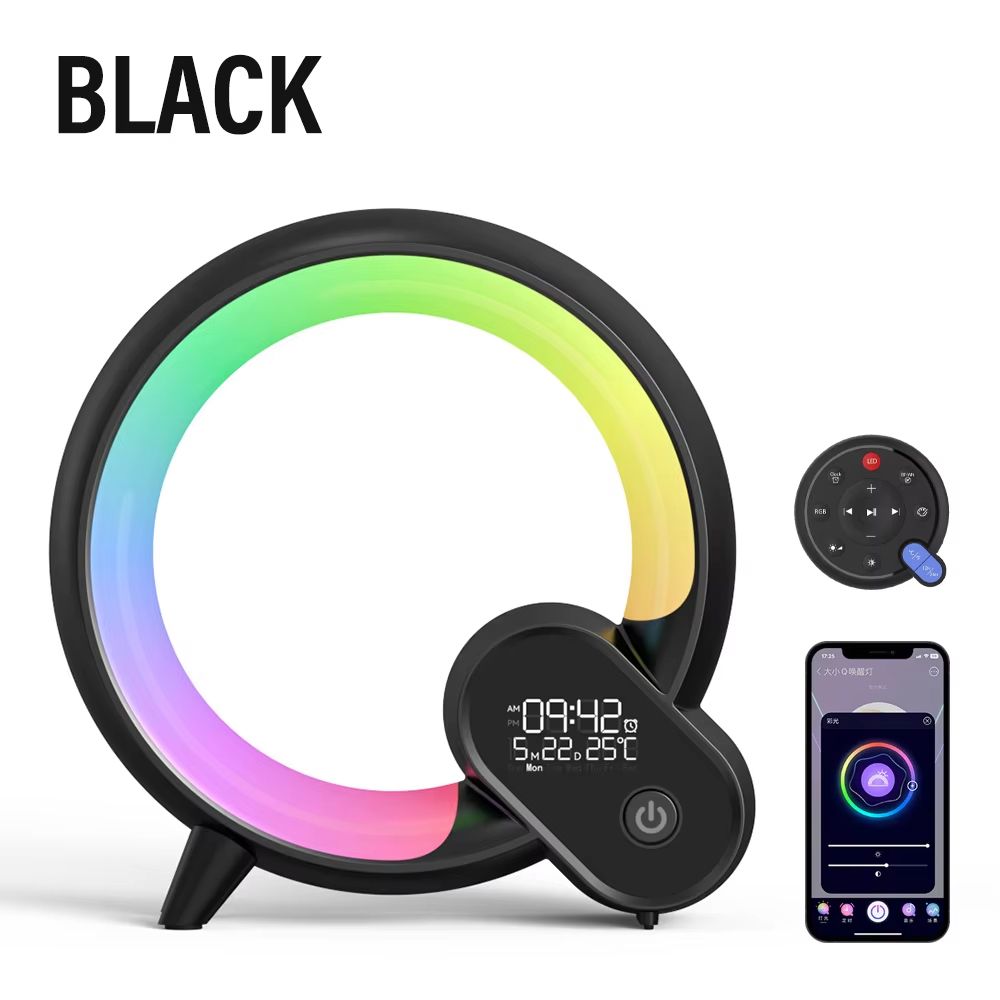 Smart LED Sunrise Alarm Clock with Bluetooth Speaker - Wake-Up Light, White Noise, App & Remote Control