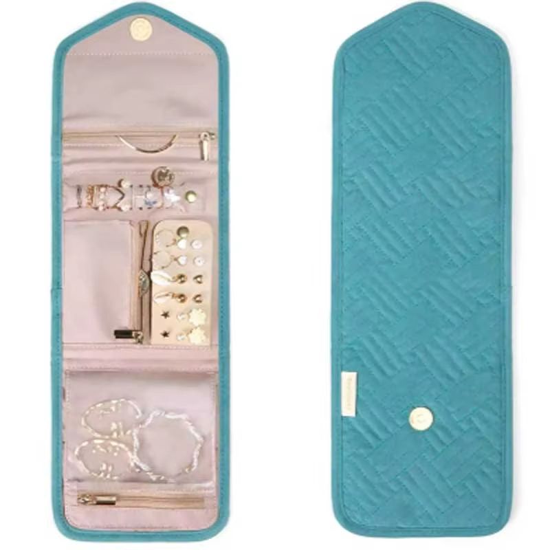 Foldable Jewellery Roll Organizer – Convenient Jewellery Bag for Travel, Display, and Home Use