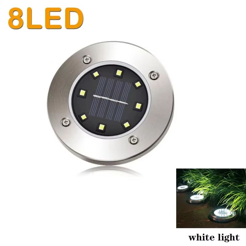 Solar Disk Garden Lights – Waterproof LED Outdoor Pathway & Landscape Lighting