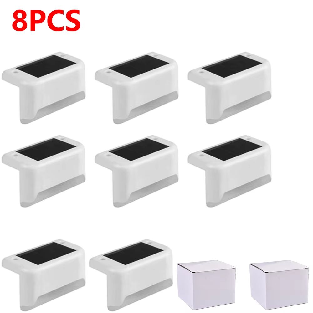 Solar LED Step Lights – Warm White, Waterproof Outdoor Lighting for Stairs, Patio & Fence