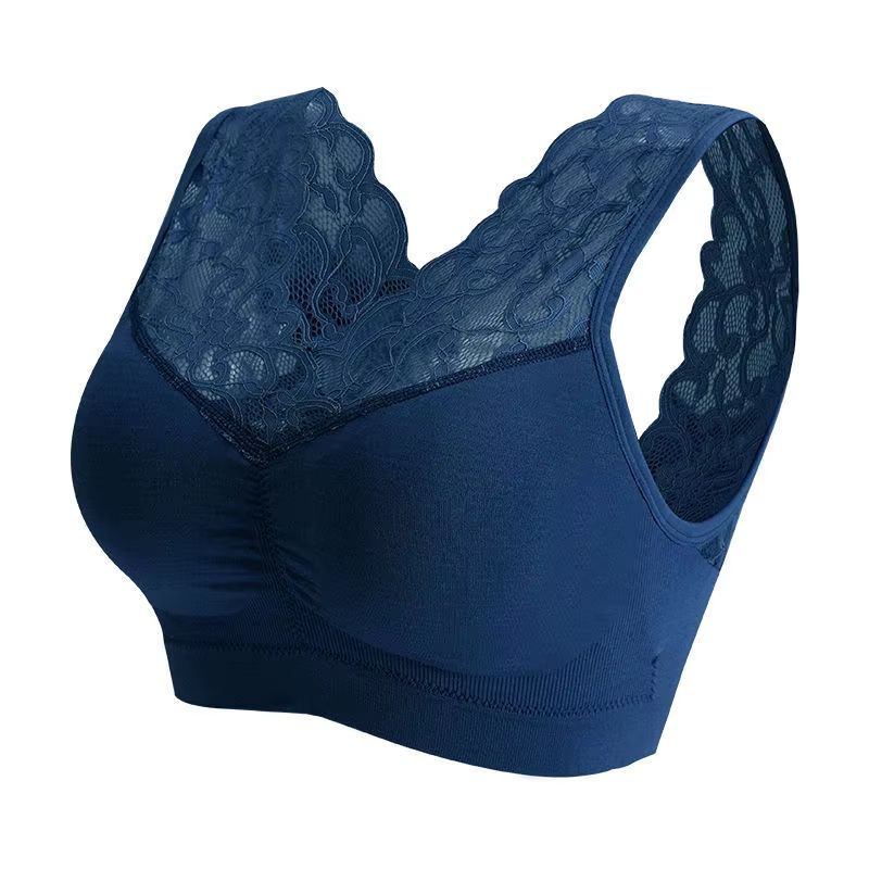 LuxeLace Seamless Wireless Lace Bra with Push-Up Support