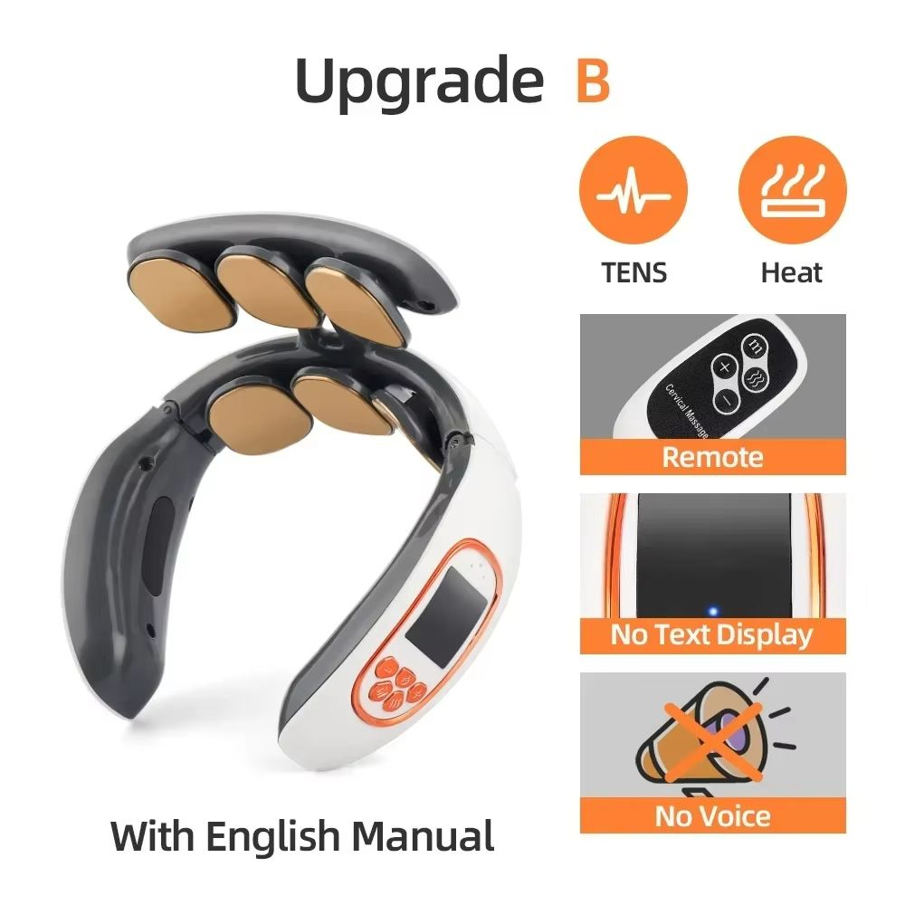 Advanced Relief 6 Head Neck and Back Massager with Heat and Wireless TENS Therapy