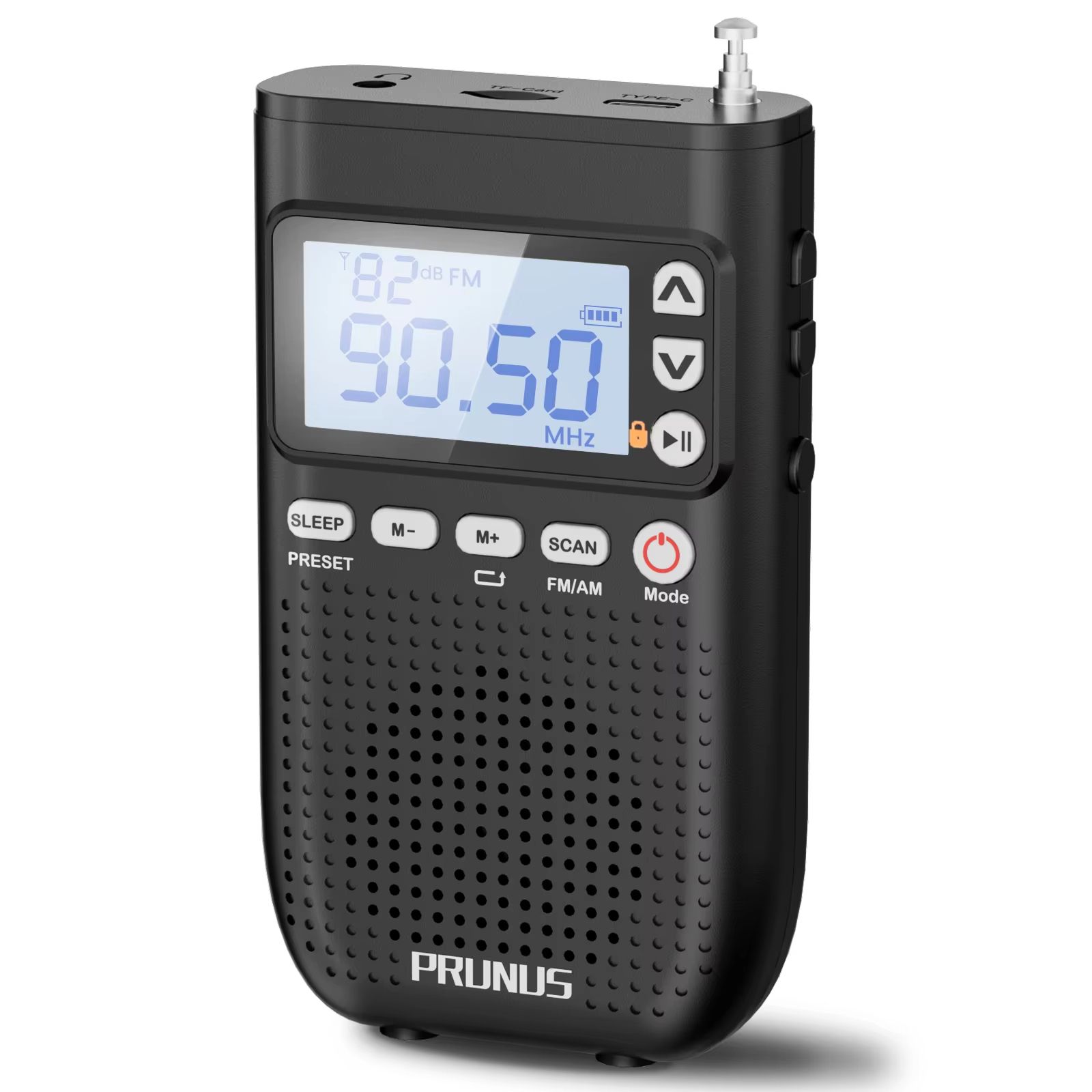 J-618 Bluetooth AM/FM Portable Radio - Digital MP3 Player with Speaker, USB-C Charging & 2000mAh Battery
