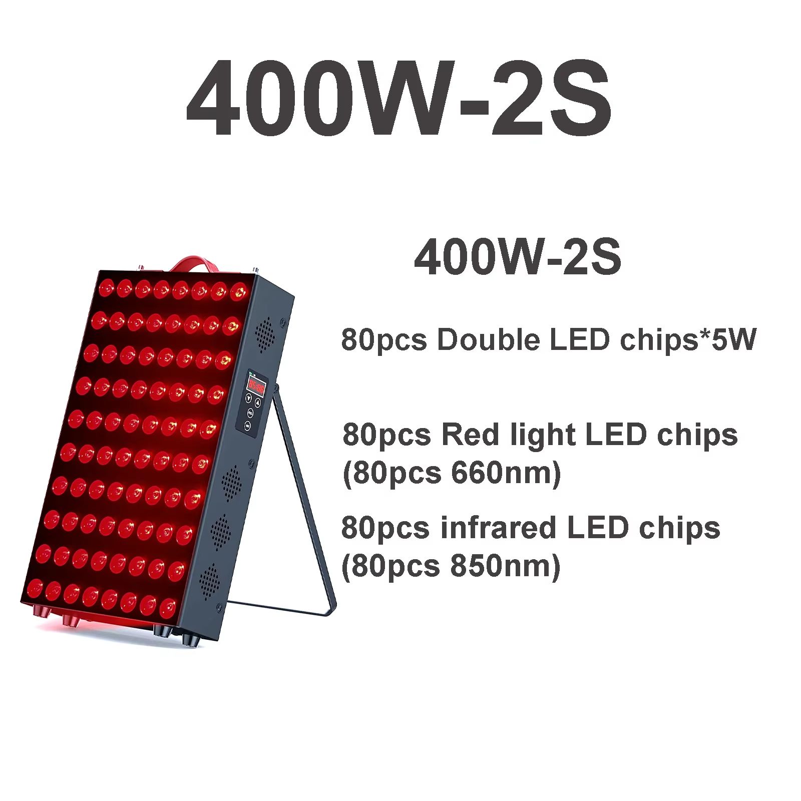 Dual Chip Red & Infrared Light Therapy Panel - 630nm 660nm 810nm 850nm LED Treatment for Face & Body Wellness