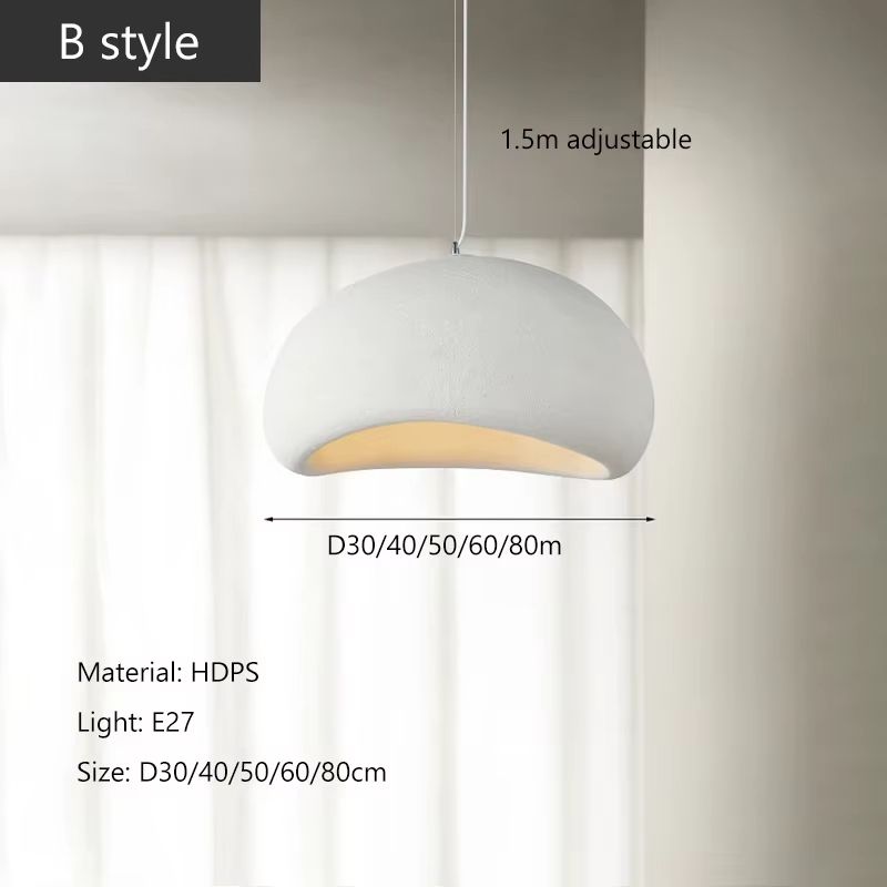 Nordic Wabi-Sabi Pendant Light - Minimalist E27 LED Hanging Lamp for Dining Room, Bedroom & Loft Interiors