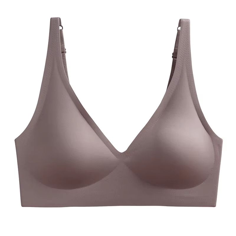 Seamless Push Up Bra for Women | Wireless V-Neck Bralette with Removable Pads