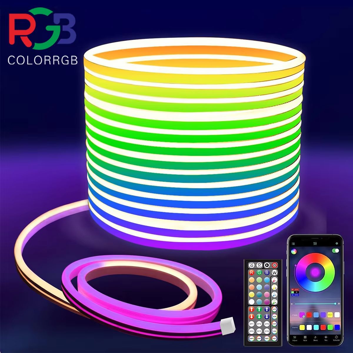 Led Rope Lights Programmable Flexible RGB Neon LED Rope Lights – Smart Strip Lighting wit | Inspire ...