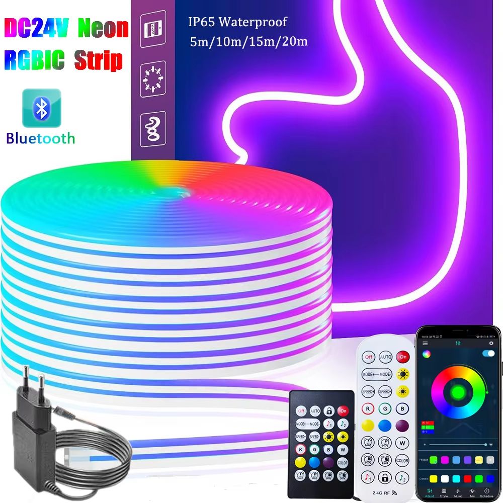 Rgbic Led Rope 20M RGBIC Neon LED Rope Light – 50ft App-Controlled Strip wi | Inspire ...
