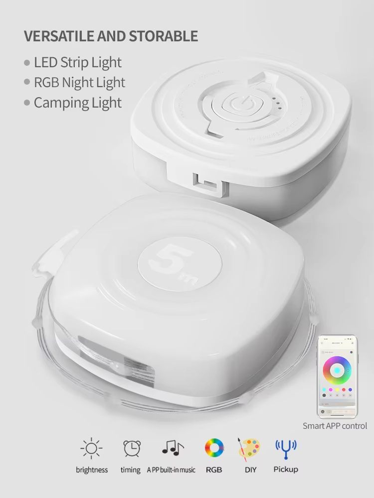 Bingo Rechargeable Waterproof RGB Camping String Lights with Smart App Control