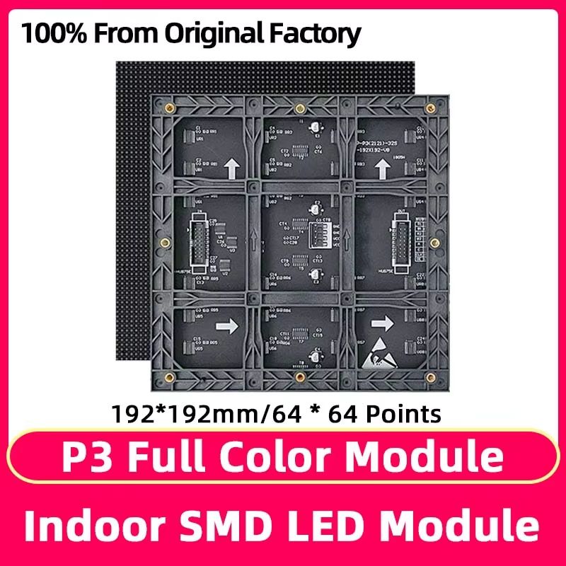 P3 RGB Full-Color LED Display Module – 192x192mm Indoor Pixe | Inspire ...