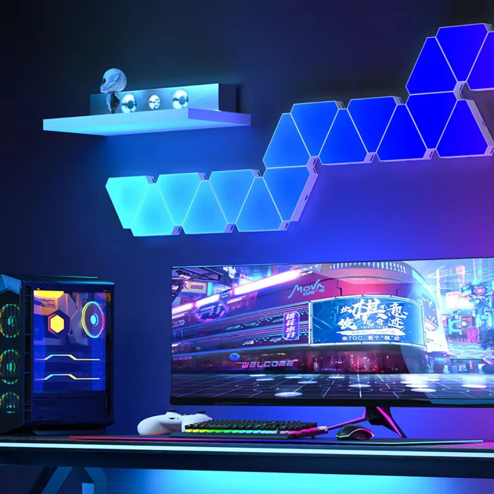 Wall Control Computer Led MagioTriangle Smart RGB LED Wall Lamp with WiFi RGB Control | Inspire ...