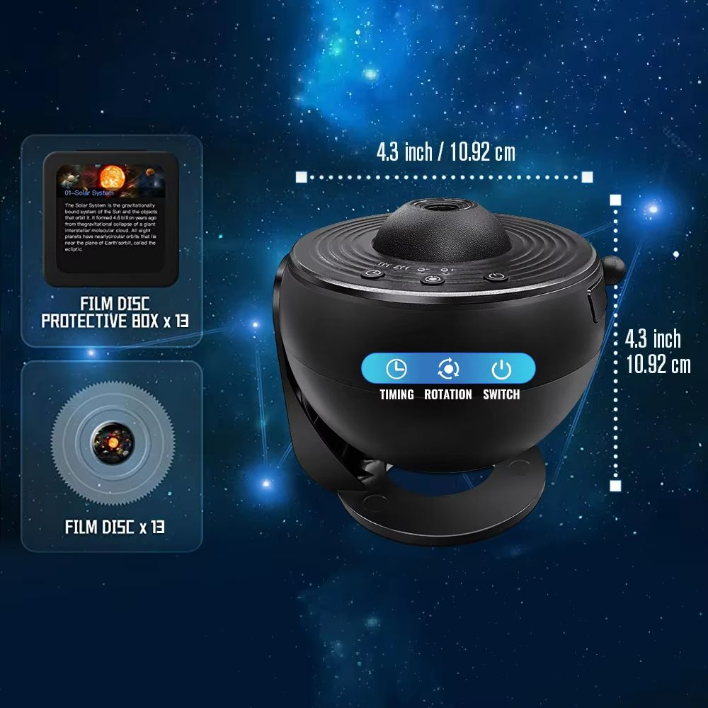 NightSky Galaxy Planetarium Projector - Realistic Galaxy Projector with Solar System Discs & Moon Constellations
