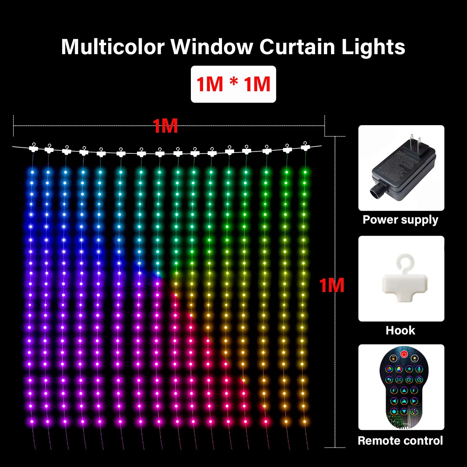 ColorRGB Smart Bluetooth Curtain Lights - RGB Curtain Lights for DIY Ambiance