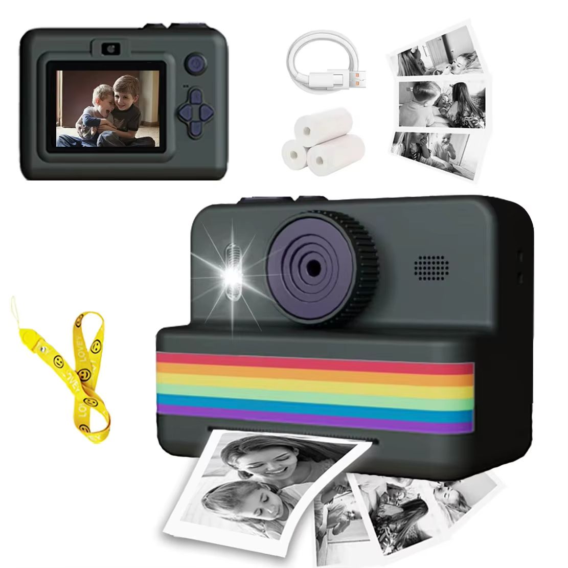 Kids Digital Camera with Instant Print - Mini HD Photography & Thermal Printer for Children