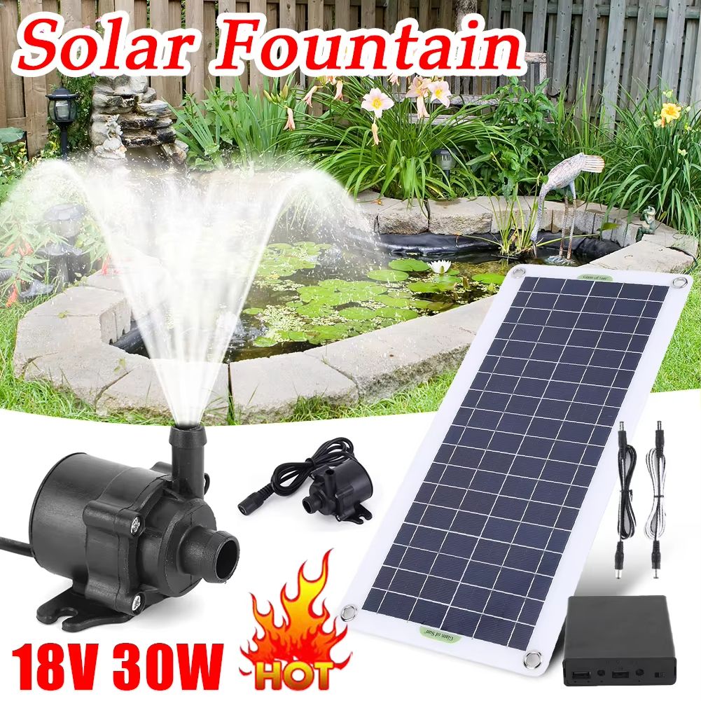 50W 800L/H DC 12V Low Noise Brushless Solar Water Pump Kit f | Inspire ...