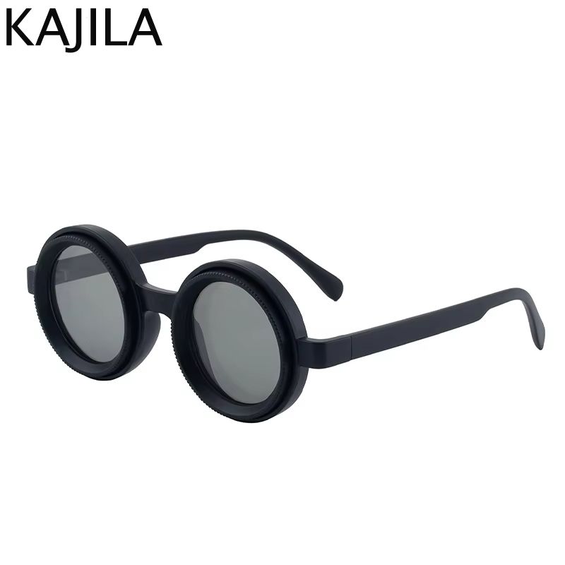 Polarized Small Frame Steampunk Round Sunglasses Adjustable Dimming UV400 Light Reducing Eyewear for