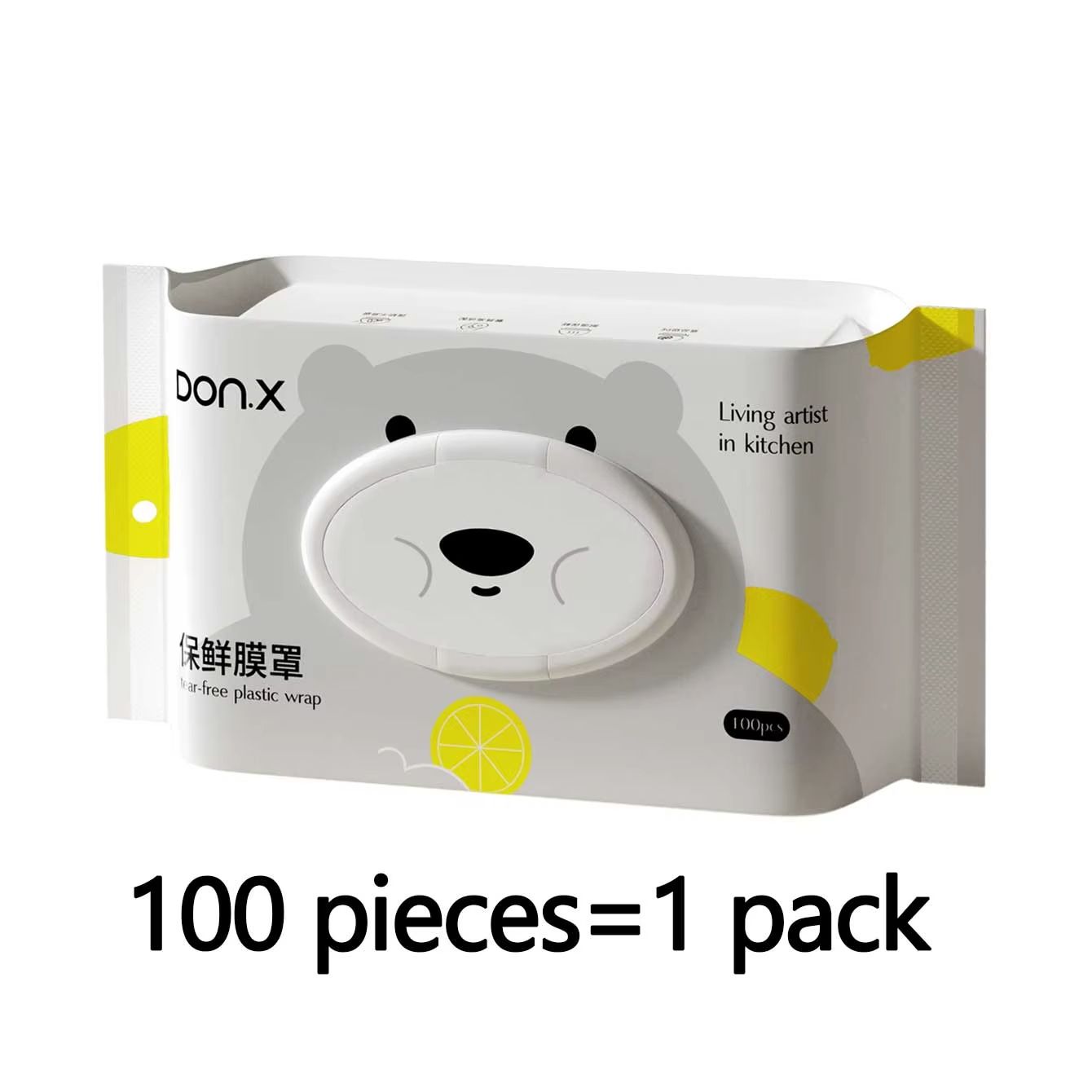 100-Piece Disposable Food-Grade Cling Film Covers – Stretchable Bowl & Plate Wraps for Kitchen and Refrigerator Storage