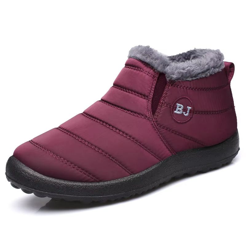 Men's Winter Snow Boots – Waterproof Fur-Lined Hiking Ankle Boots for Outdoor Work and Cold Weather