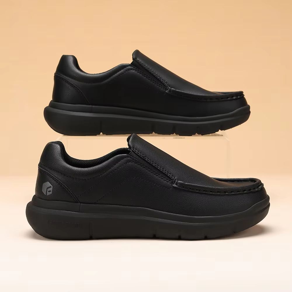 Mens Wide Width Leather Slip On Casual Shoes with Arch Suppo | Inspire  Uplift