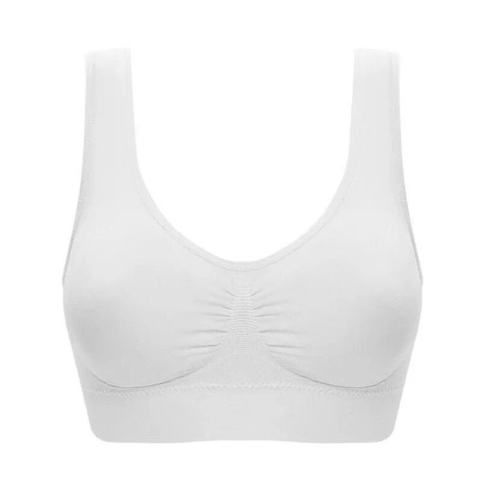3 Pack Women's Seamless Wireless Bra Crop Top Sleep Bra Yoga Sports Bra Comfortable Push Up Underwear