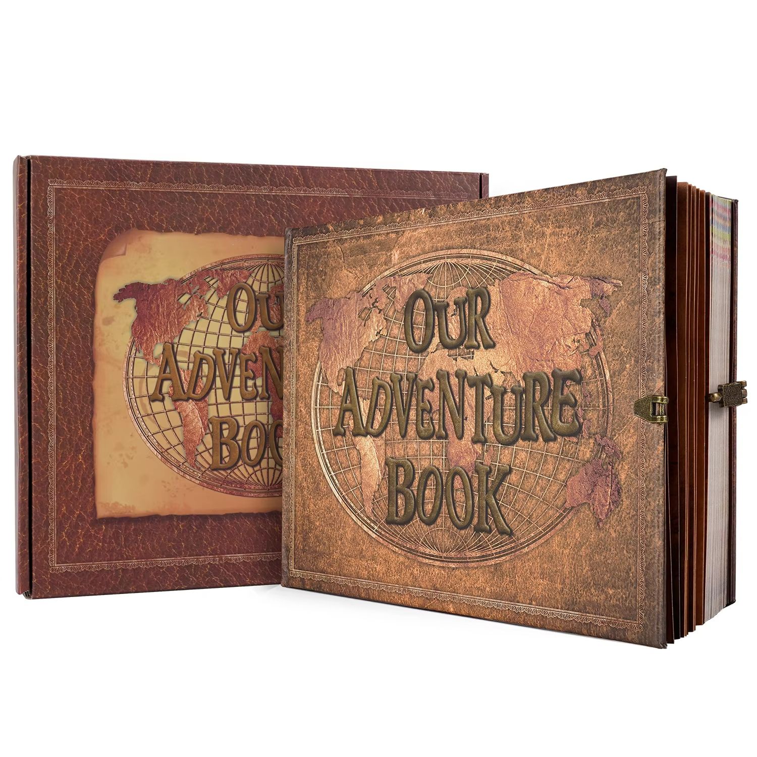 Our Adventure Book Leather DIY Photo Album – Retro Travel Sc