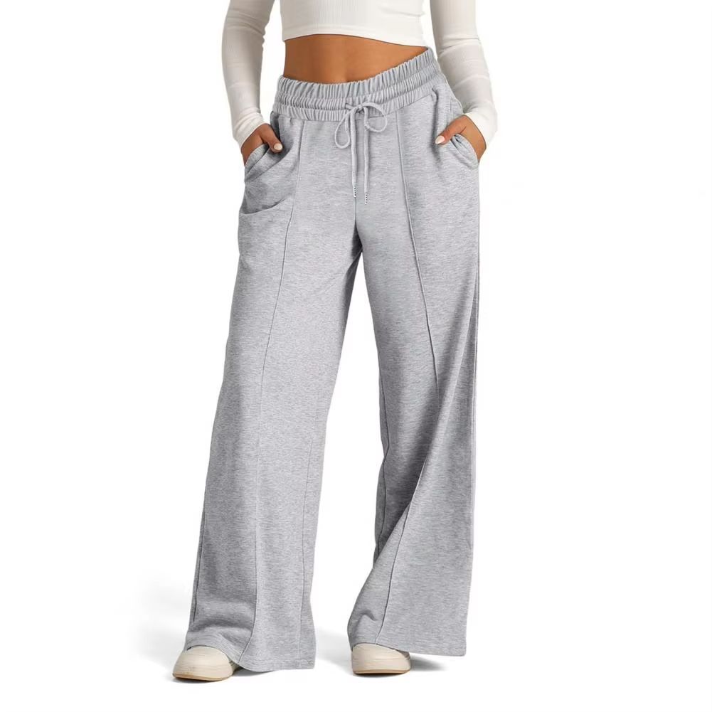 Womens Straight Leg Yoga Sweatpants – Loose Wide Leg Casual Tracksuit Pants for Gym & Outdoor