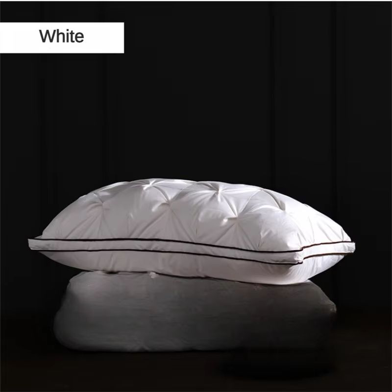Luxury Goose Down Pillow - 95% White Goose Down with Cotton Cover for Hotel-Quality Sleep