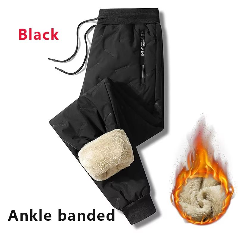 Men's Winter Fleece Sweatpants – Plush Thermal Trousers with Waterproof & Windproof Design