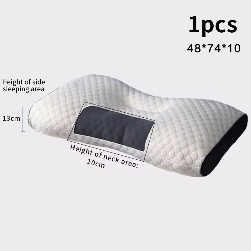 Cervical Orthopedic Neck Pillow – Soybean Fiber Sleep Support with SPA Massage Comfort for Pain Relief & Relaxation