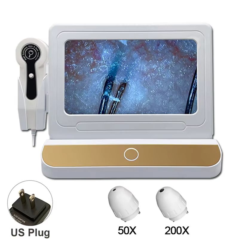 10-Inch LCD Hair and Skin Analyzer – Digital Microscope with 50X/200X Magnification for Scalp & Follicle Testing