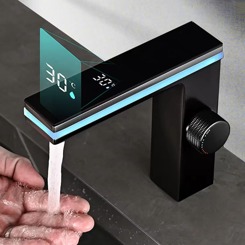 SmartFlow Digital Display LED Bathroom Faucet – Brass Basin Mixer Tap with Hot & Cold Control